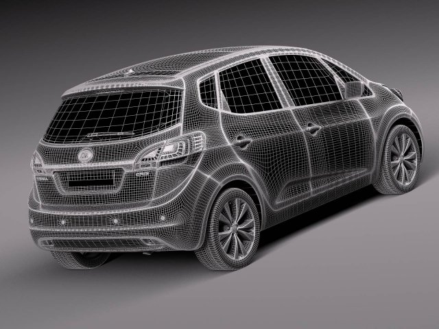 Opel Zafira (B) 2013 3D-Modell - Herunterladen Fahrzeuge on