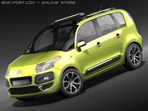 Citroen C3 Picasso 2009 3D Model