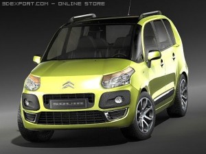 Citroen C3 Picasso 2009 3D Model