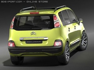 Citroen C3 Picasso 2009 3D Model