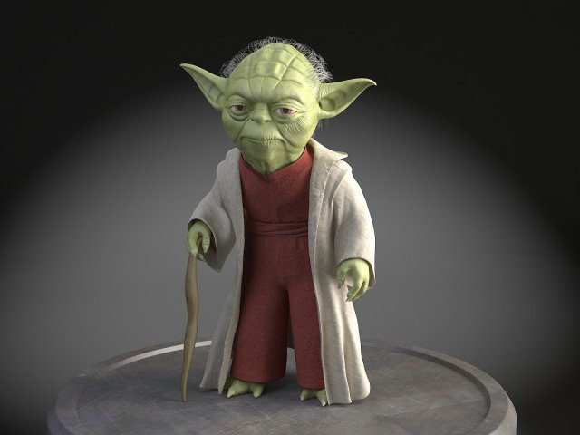 Star Wars Yoda 3D Model .c4d .max .obj .3ds .fbx .stl .blend