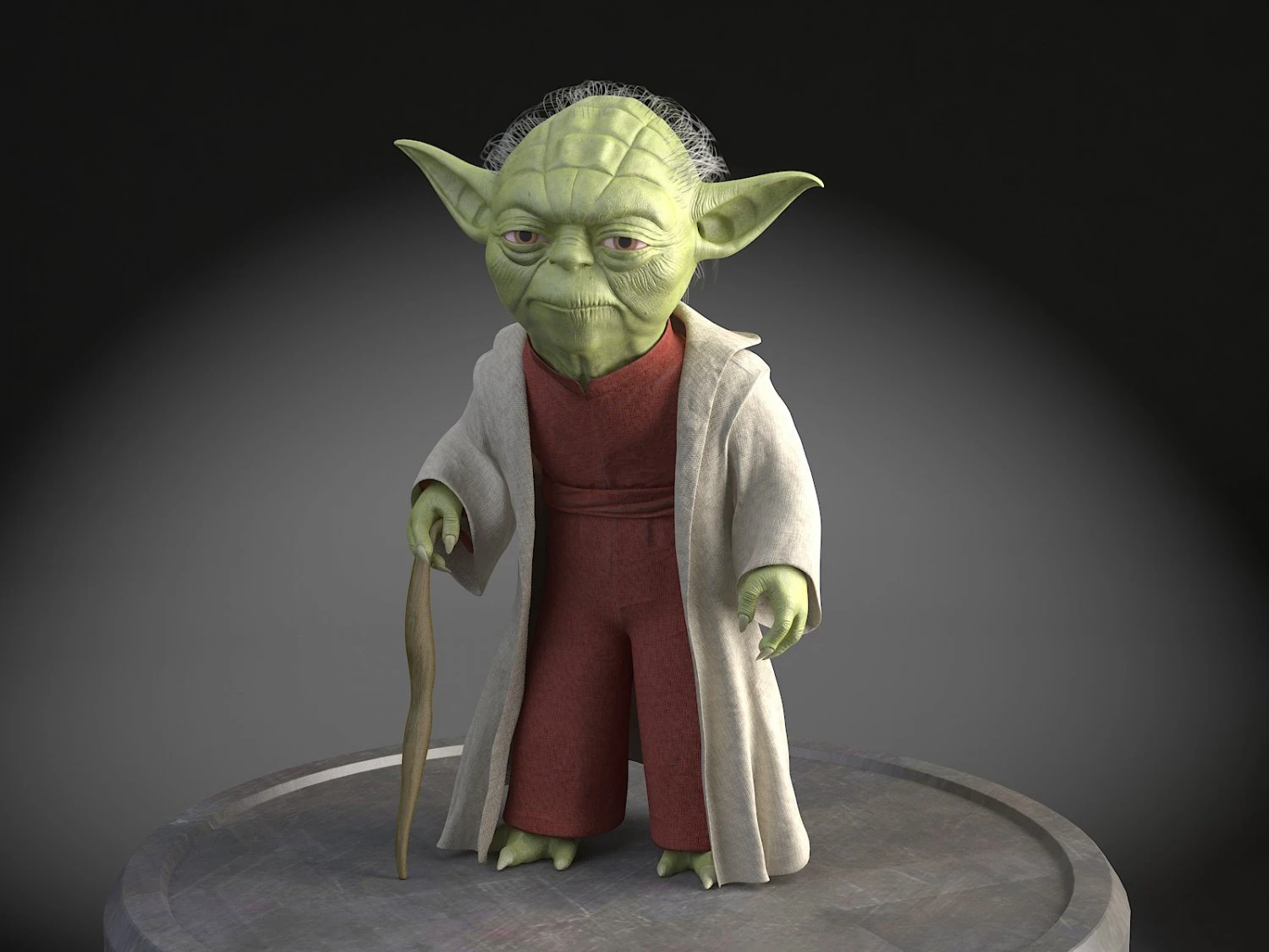 Star Wars Yoda 3D Model .c4d .max .obj .3ds .fbx .stl .blend 
