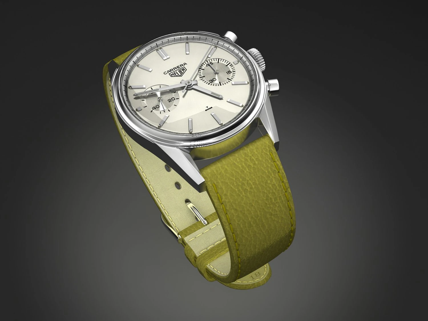 Tag Heuer Carrera 1963 3D Model .c4d .max .obj .3ds .fbx .stl .blend