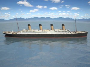 Rms Titanic Cruise Ship 3D Model