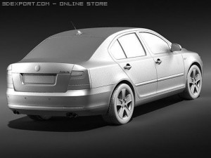 Skoda Octavia Sedan 2009 3D-Modell