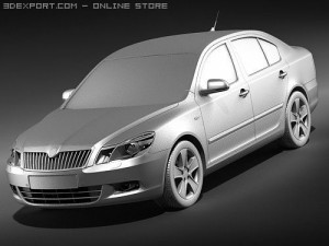 Skoda Octavia Sedan 2009 3D-Modell