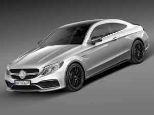 Mercedes-Benz C63 AMG Coupe 2017 3D Model