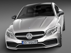 Mercedes-Benz C63 AMG Coupe 2017 3D Model
