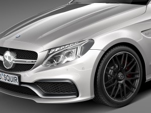 Mercedes-Benz C63 AMG Coupe 2017 3D Model