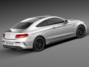 Mercedes-Benz C63 AMG Coupe 2017 3D Model