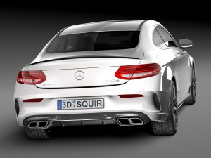 Mercedes-Benz C63 AMG Coupe 2017 3D Model