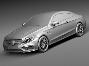 Mercedes-Benz C63 AMG Coupe 2017 3D Model