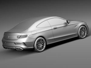 Mercedes-Benz C63 AMG Coupe 2017 3D Model