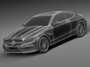 Mercedes-Benz C63 AMG Coupe 2017 3D Model