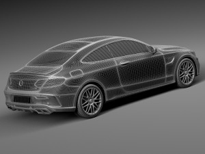 Mercedes-Benz C63 AMG Coupe 2017 3D Model