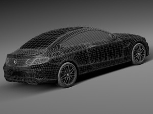 Mercedes-Benz C63 AMG Coupe 2017 3D Model