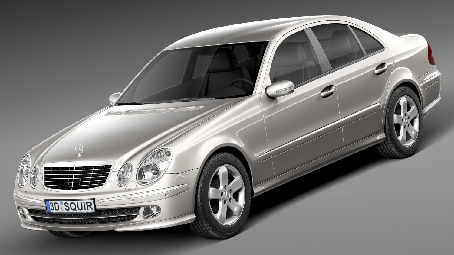 Mercedes-Benz E-Class W211 2002-2009 3D Model .c4d .max .obj .3ds .fbx .stl .blend 