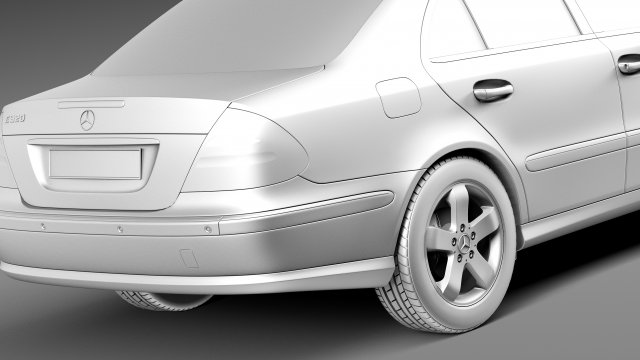 Mercedes-Benz E55 AMG W211 2002-2009 3D Model $149 - .3ds .c4d .fbx .lwo  .max .obj - Free3D