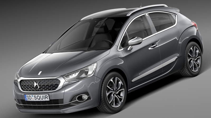 Citroen DS4 2016 3D 模型 .c4d .max .obj .3ds .fbx .stl .blend 