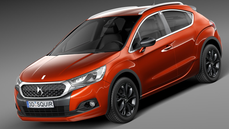Citroen DS4 Crossback 2016 3D 모델 .c4d .max .obj .3ds .fbx .stl .blend 