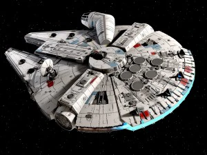 Star Wars Millenium Falcon V1 3D Model