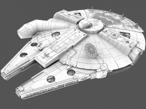 Star Wars Millenium Falcon V1 3D 模型