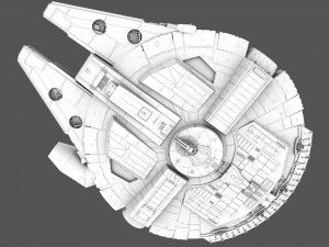 Star Wars Millenium Falcon V1 3D 模型