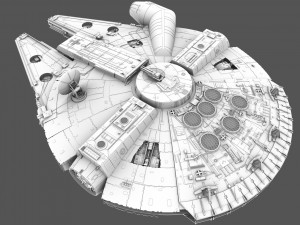 Star Wars Millenium Falcon V1 3D 模型