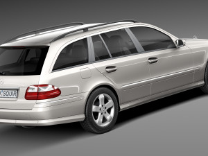 Mercedes-Benz E-class W211 Estate 2002-2009 3Dモデル