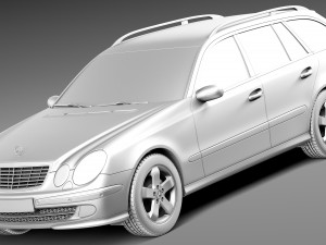Mercedes-Benz E-class W211 Estate 2002-2009 3Dモデル