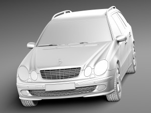 Mercedes-Benz E-class W211 Estate 2002-2009 3Dモデル