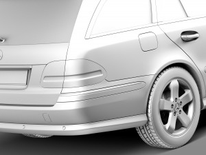 Mercedes-Benz E-class W211 Estate 2002-2009 3Dモデル