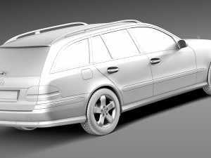 Mercedes-Benz E-class W211 Estate 2002-2009 3Dモデル