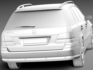 Mercedes-Benz E-class W211 Estate 2002-2009 3Dモデル