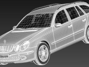 Mercedes-Benz E-class W211 Estate 2002-2009 3Dモデル