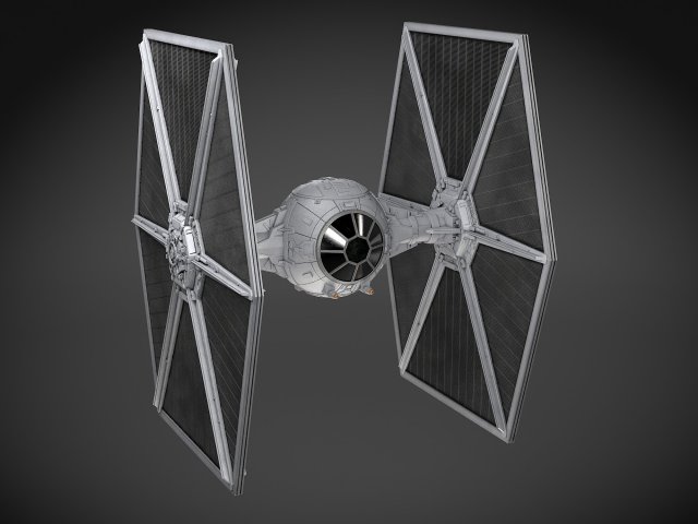 Star Wars Tie-Fighter V1 3D Model .c4d .max .obj .3ds .fbx .stl .blend