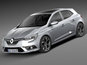 Renault Megane 2016 3D Модель