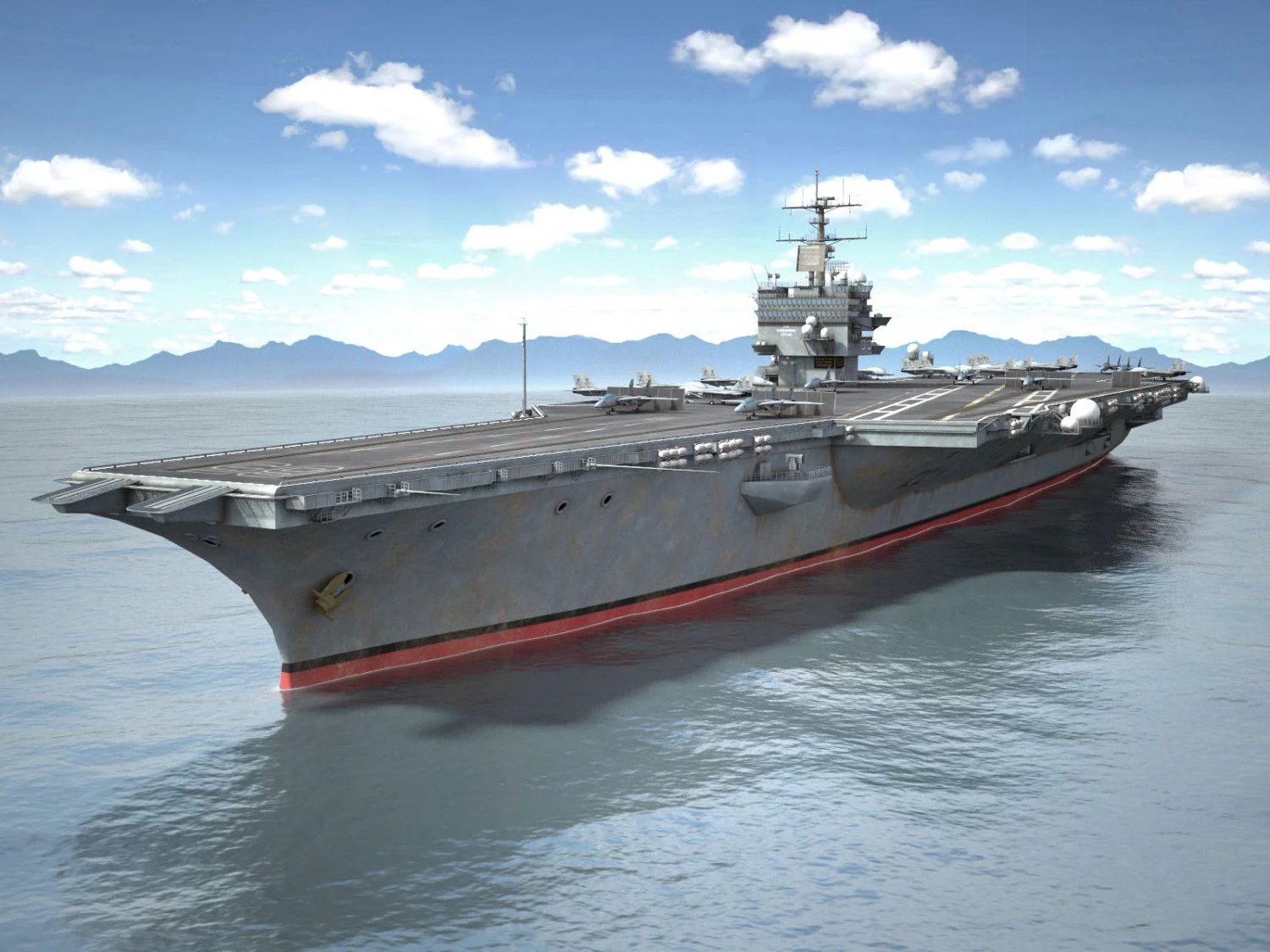 Portador Uss Enterprise CVN-65 Modelo 3D .c4d .max .obj .3ds .fbx .stl .blend 