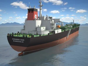 Oil Tanker Ship Evergreen State 3D Model