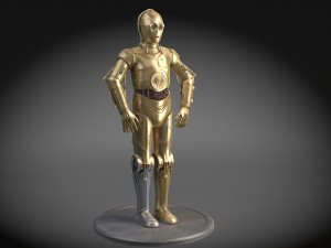 C-3PO Star Wars Droid 3D 모델