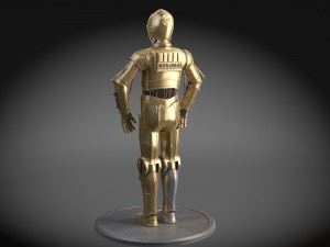 C-3PO Star Wars Droid Modèle 3D