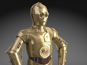 C-3PO Star Wars Droid Modèle 3D