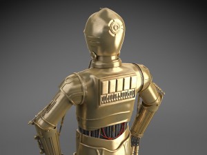 C-3PO Star Wars Droid Modèle 3D