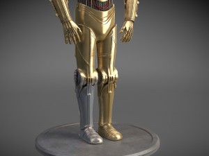 C-3PO Star Wars Droid Modèle 3D