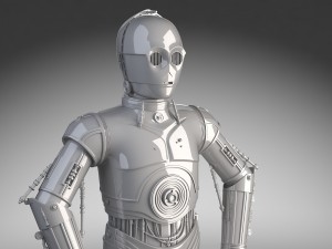 C-3PO Star Wars Droid Modèle 3D
