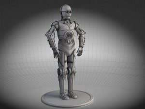 C-3PO Star Wars Droid Modèle 3D