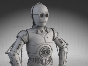 C-3PO Star Wars Droid Modèle 3D