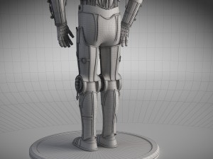 C-3PO Star Wars Droid Modèle 3D