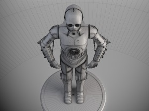 C-3PO Star Wars Droid Modèle 3D