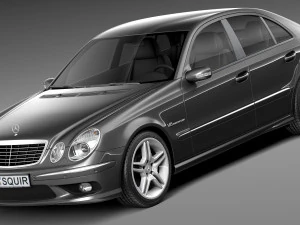 梅赛德斯-奔驰 E55 AMG W211 2002-2009 3D 模型
